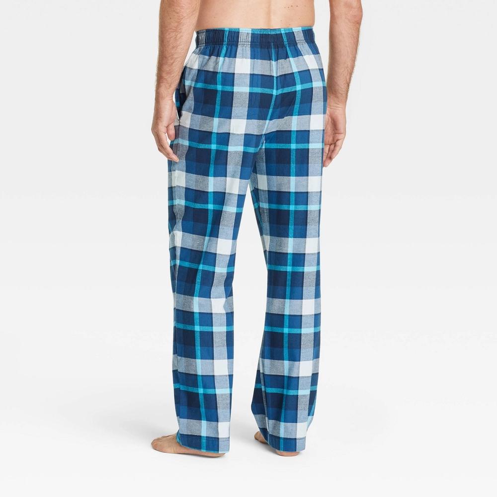 Men's Plaid Flannel Pajama Pants - Goodfellow & Co™ Blue M Product Image