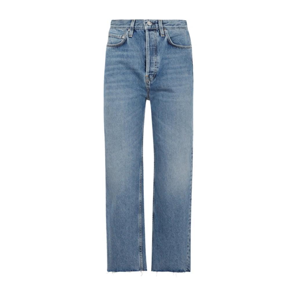 Blue Classic Cut Jeans In Vintage Wash Product Image