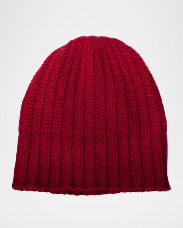 Men's Slouchy Ribbed Cashmere Beanie Product Image