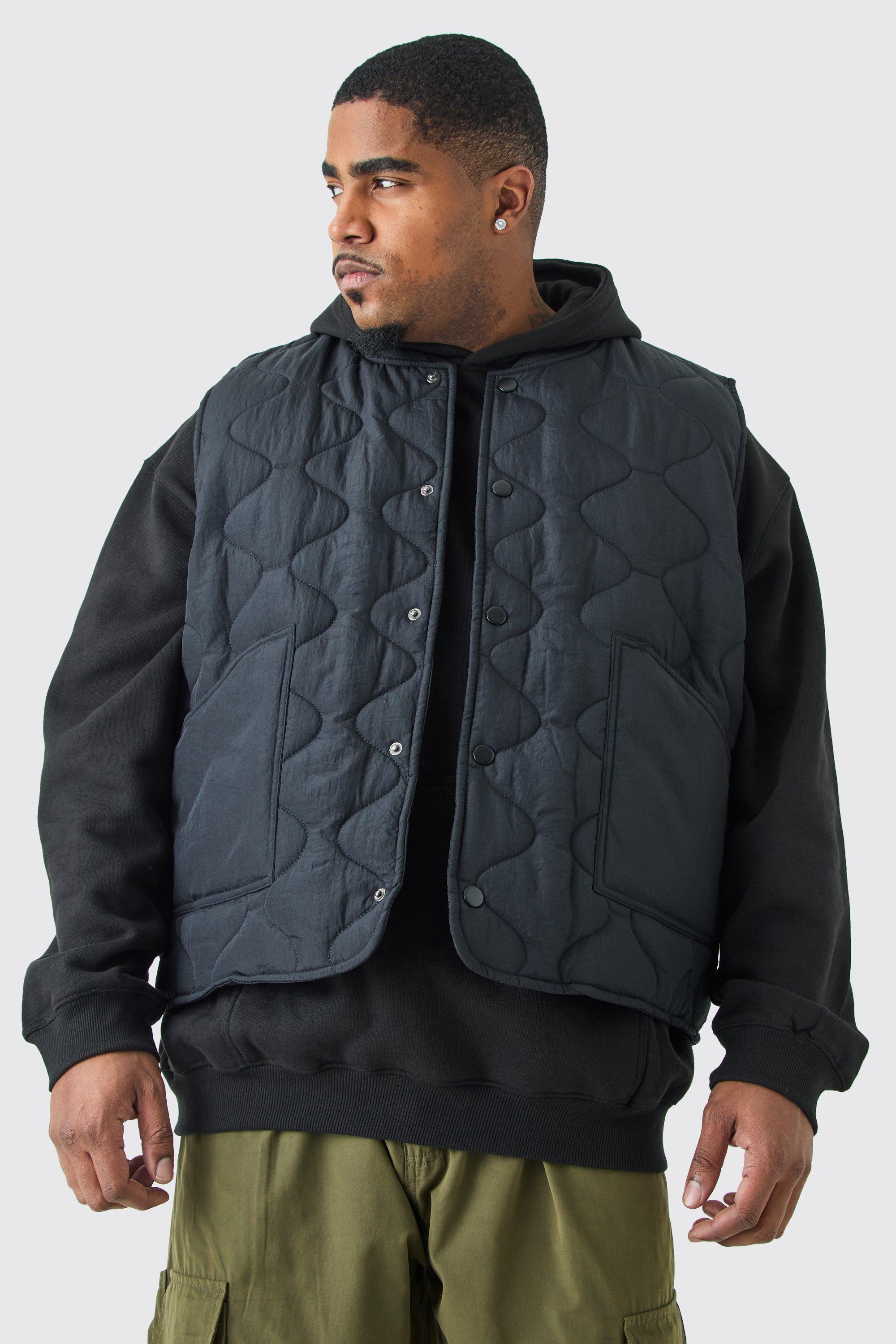 Plus Onion Quilted Gilet | boohooMAN USA Product Image