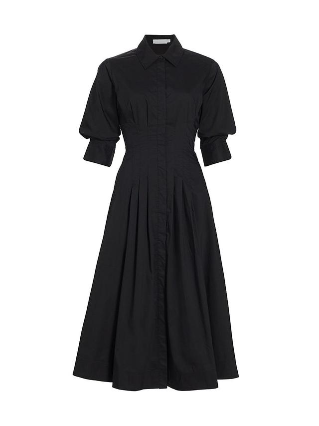 Womens Jazz Pintuck Poplin Midi-Dress Product Image