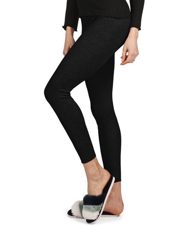 MeMoi Womens 100% Cotton Pointelle Rib Knit Seamless Leggings Product Image