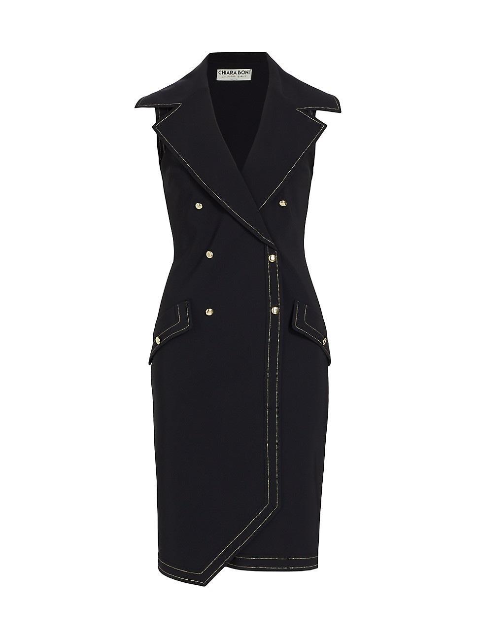 Womens Stefano Double-Breasted Stretch Blazer Dress Product Image