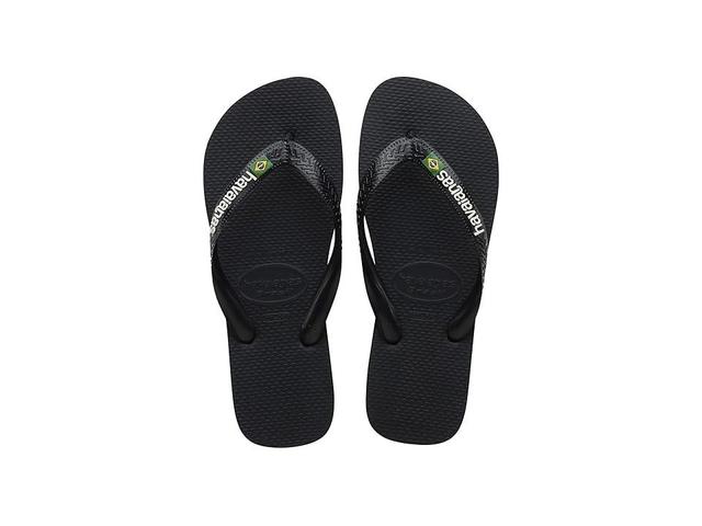 Havaianas Brazil Logo Unisex Flip Flops Black) Women's Sandals Product Image