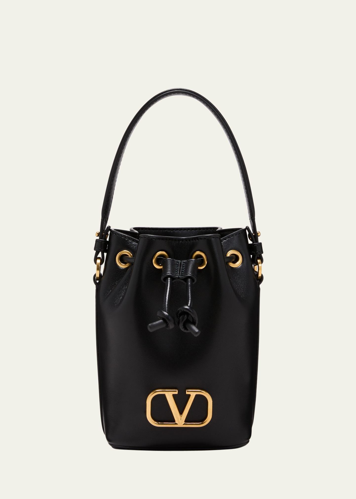 Valentino Garavani Mini VLOGO Signature Leather Bucket Bag Product Image