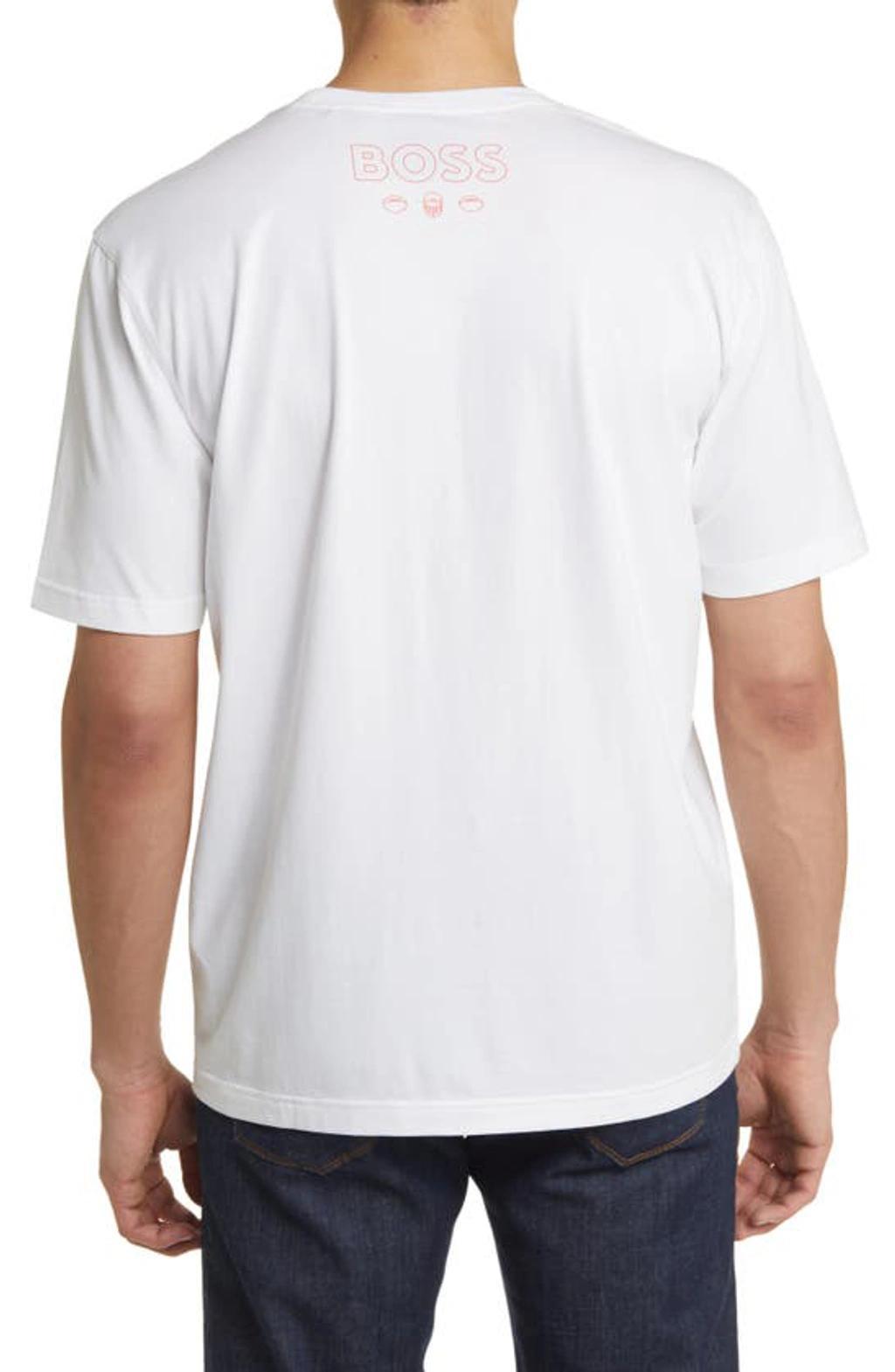 HUGO BOSS X Nfl Stretch Cotton Graphic T-shirt In White Product Image