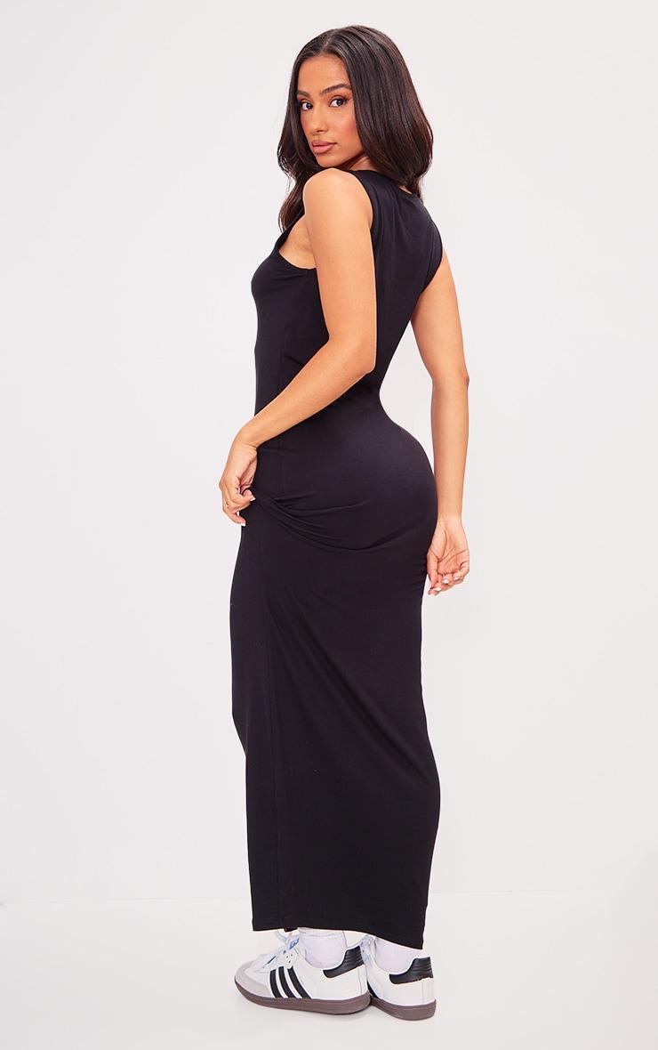 Petite Basic Black Maxi Dress Product Image