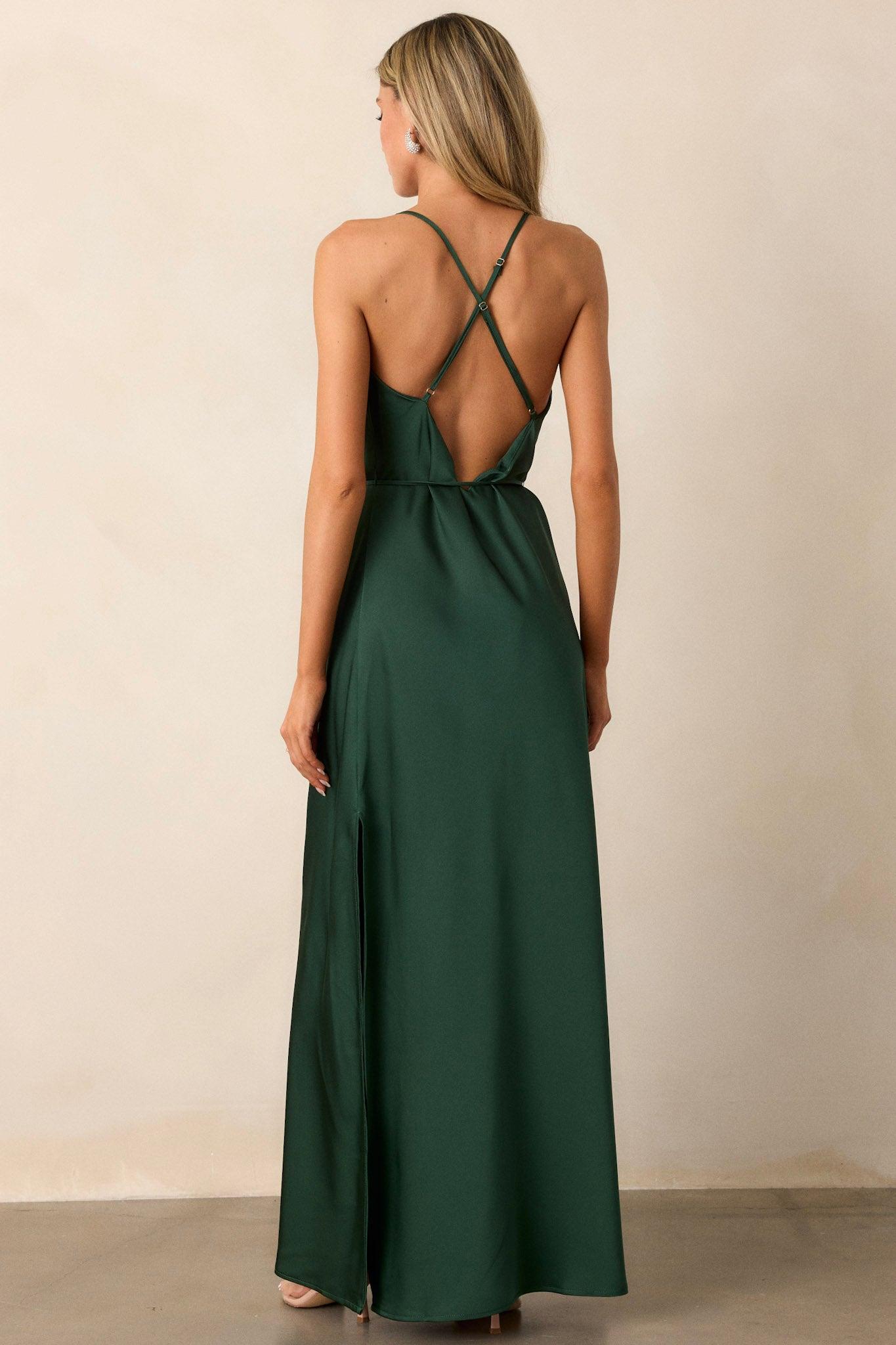 Gleaming Glam Emerald Maxi Dress Product Image