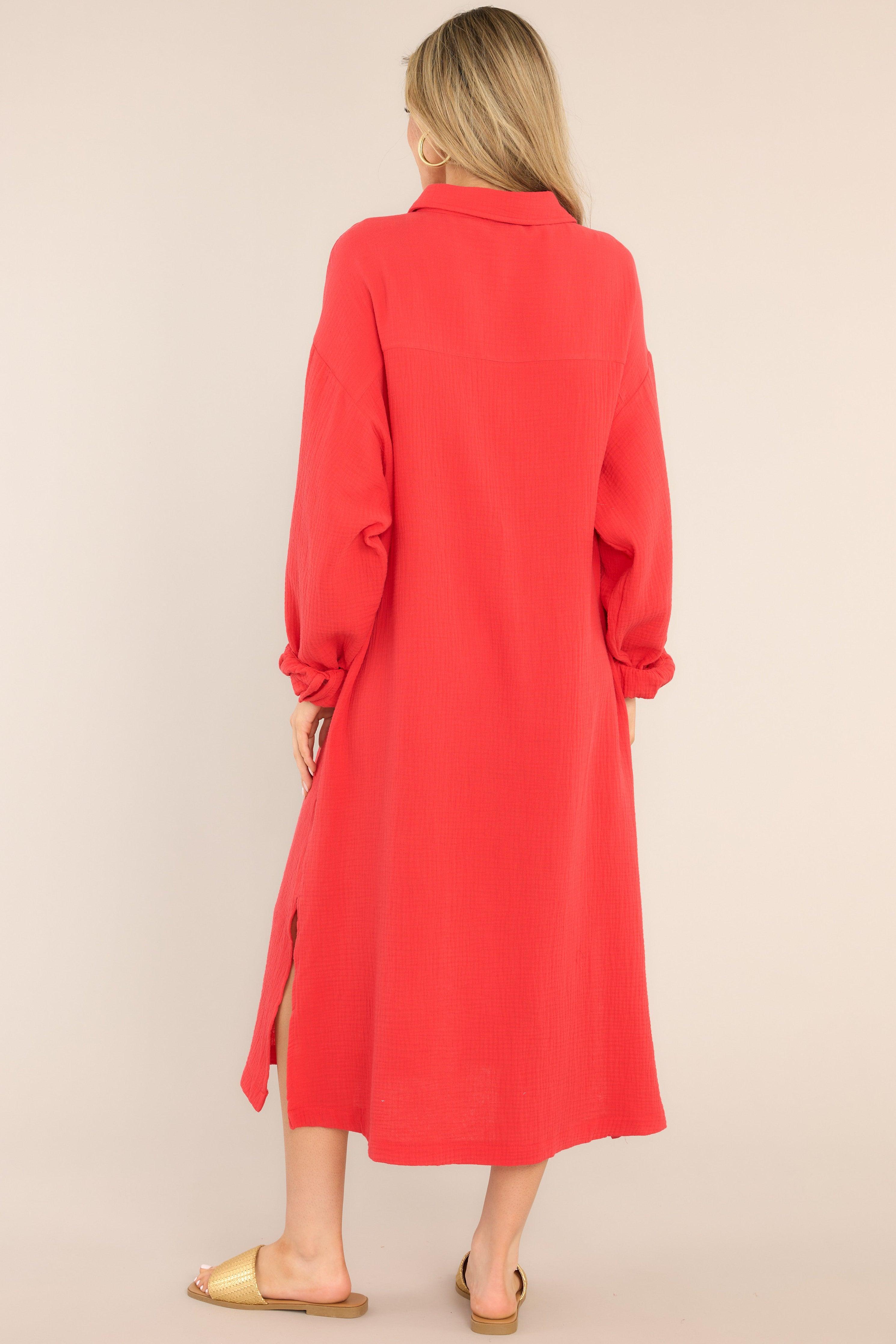 Aura Somewhere Up Above Cherry Maxi Dress Red Product Image