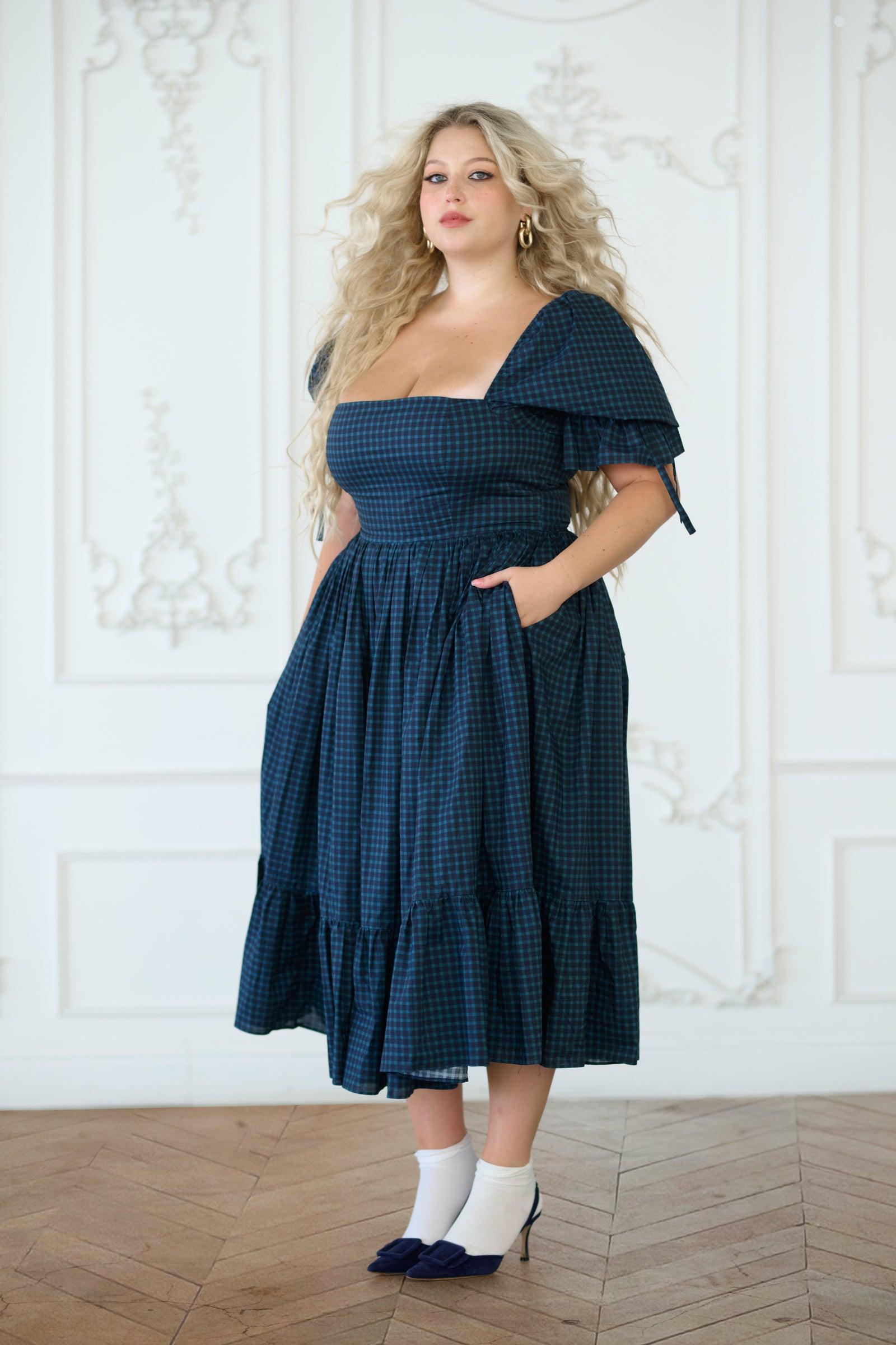 The Farmhouse Tartan Market Dress Product Image