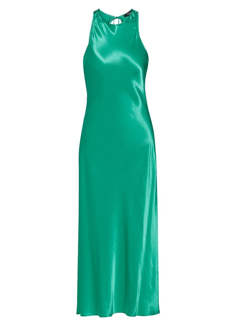 Womens Solene Satin Bias-Cut Midi-Dress Product Image