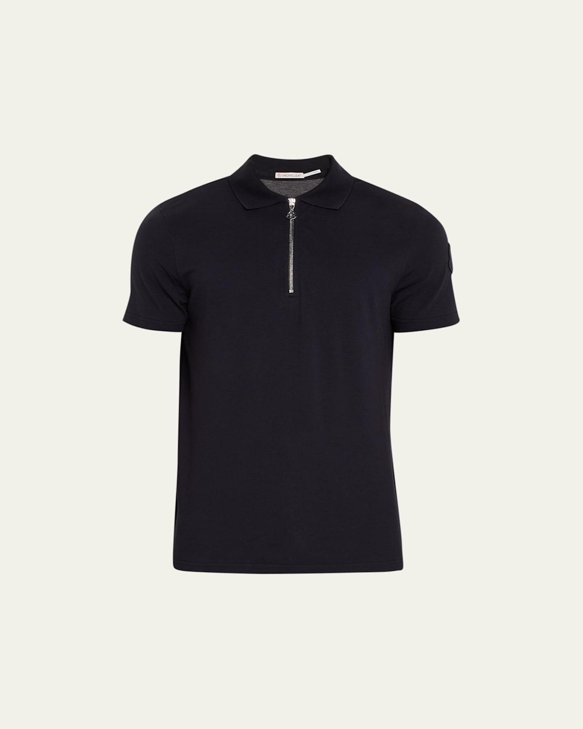 Mens Zip Polo Shirt Product Image