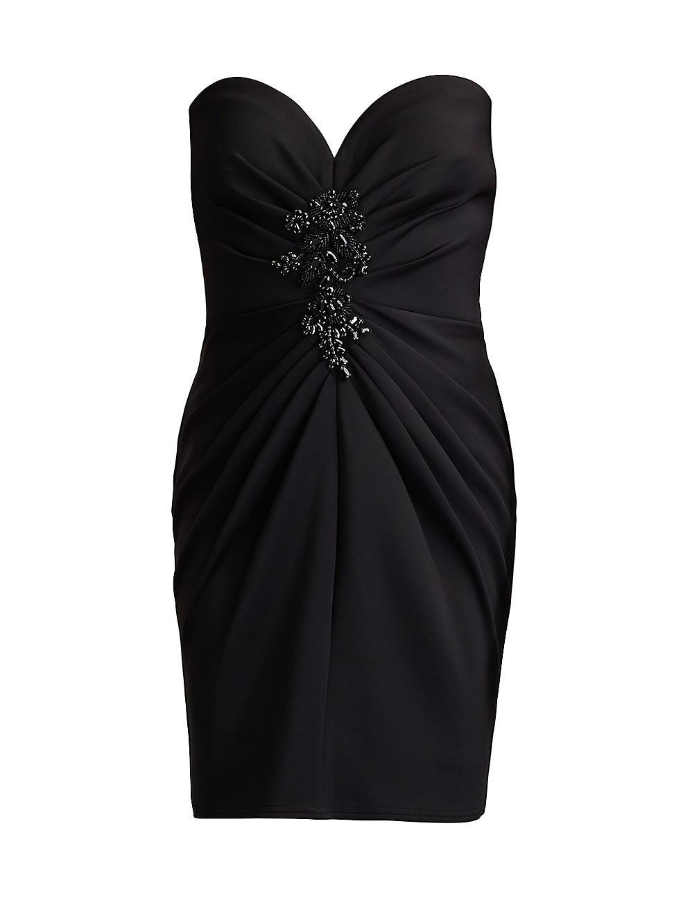 Womens Embellished Strapless Sheath Cocktail Dress Product Image