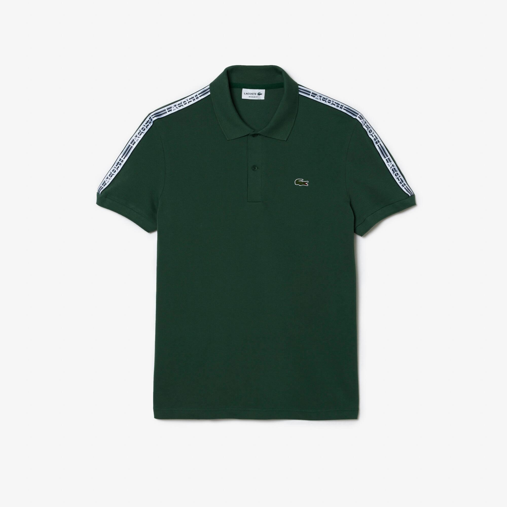 Regular Fit Stretch Piqué Logo Polo Shirt Product Image