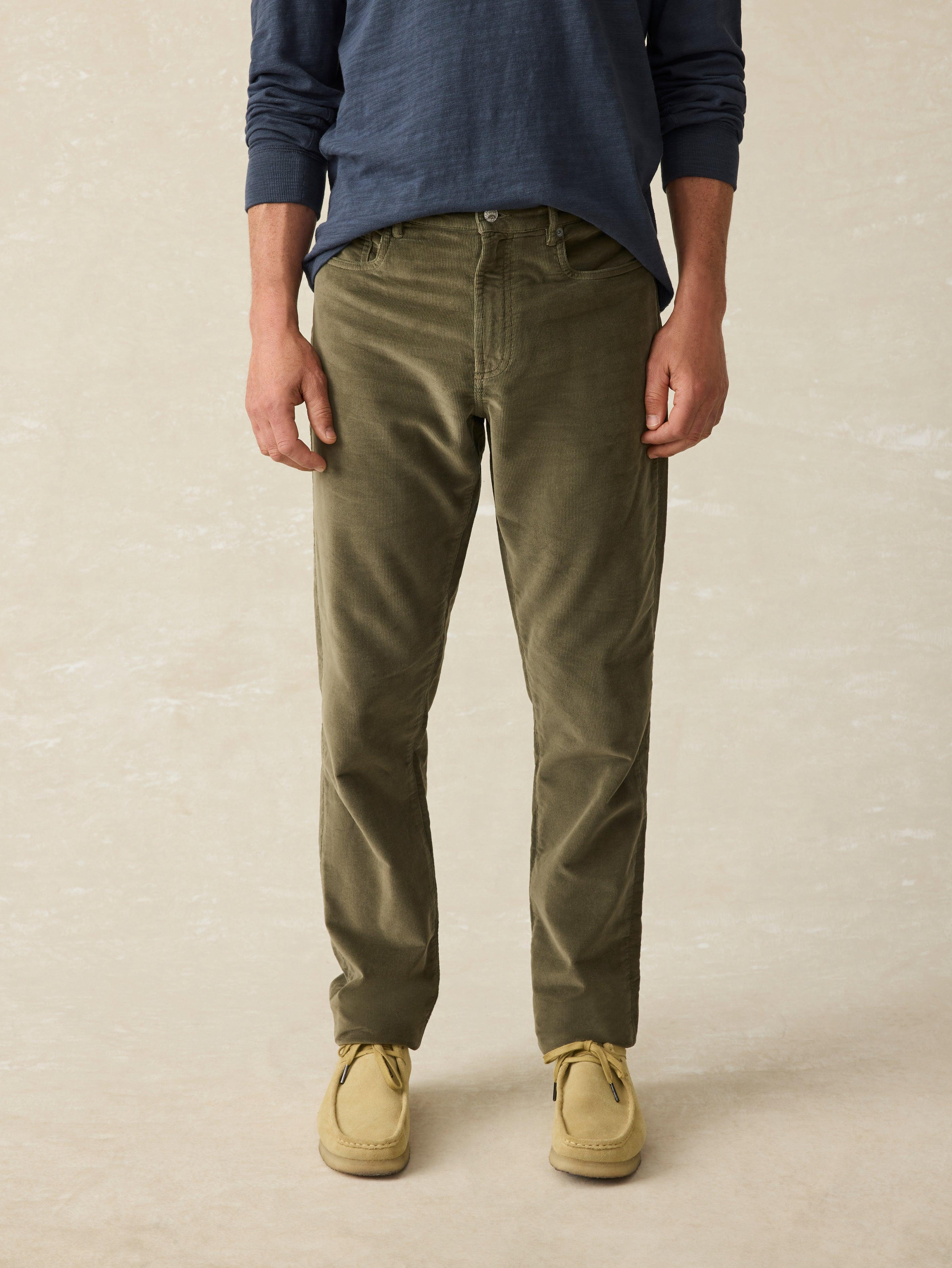 Stretch Terry Corduroy 5-Pocket Pant - Surplus Olive Male Product Image