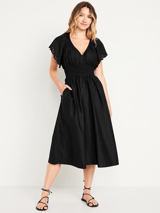 Waist-Defined Midi Dress Product Image