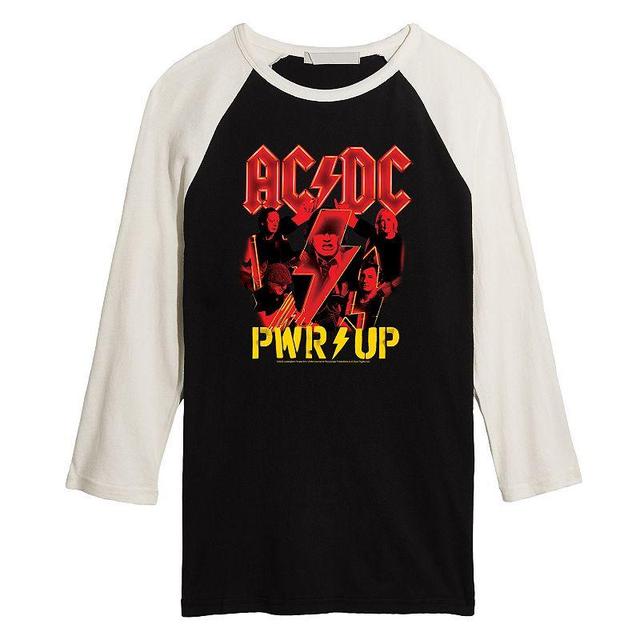 Mens ACDC PWR UP Raglan Tee Black Product Image