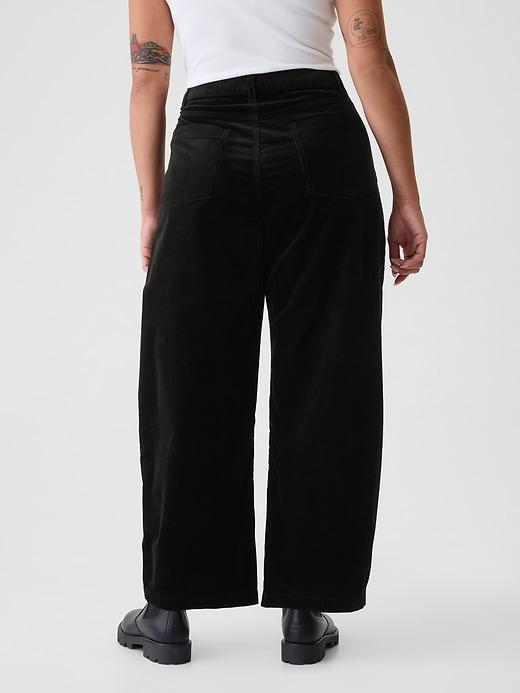 High Rise Corduroy Tapered Ankle Trousers Product Image