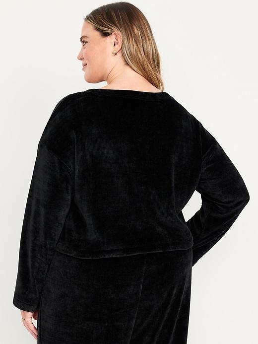 Cozy Chenille Button-Down Top Product Image