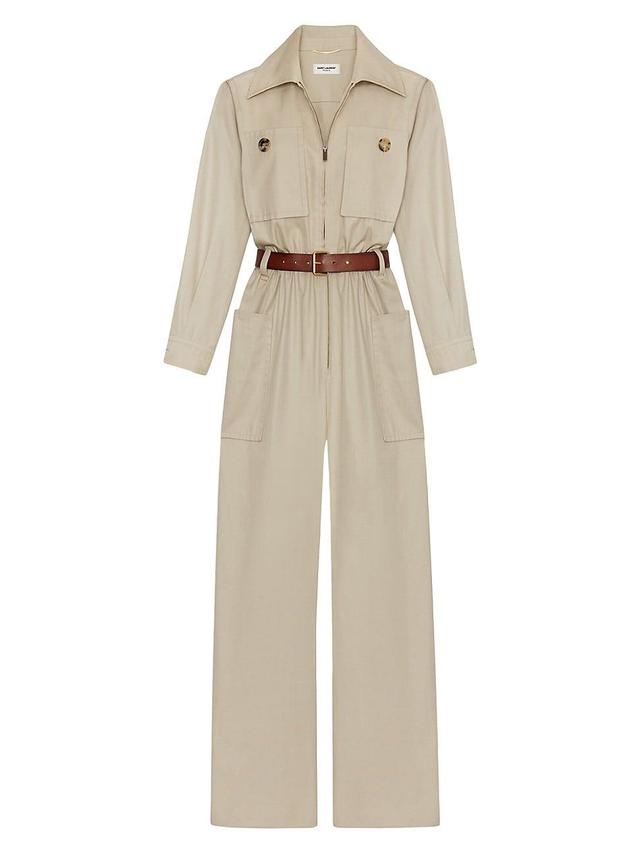 Womens Jumpsuit in Cotton Twill Product Image