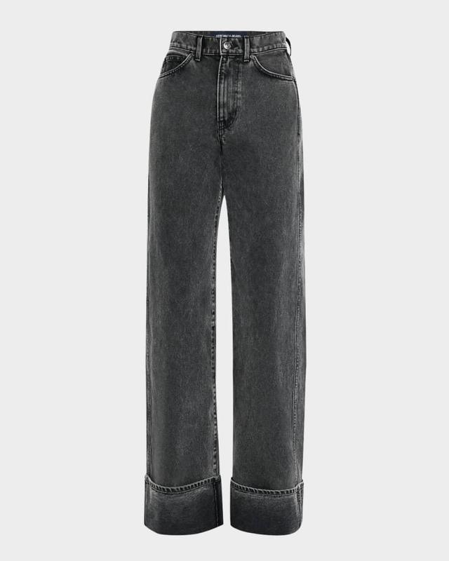 Taylor High-Rise Wide Cuffed Jeans Product Image