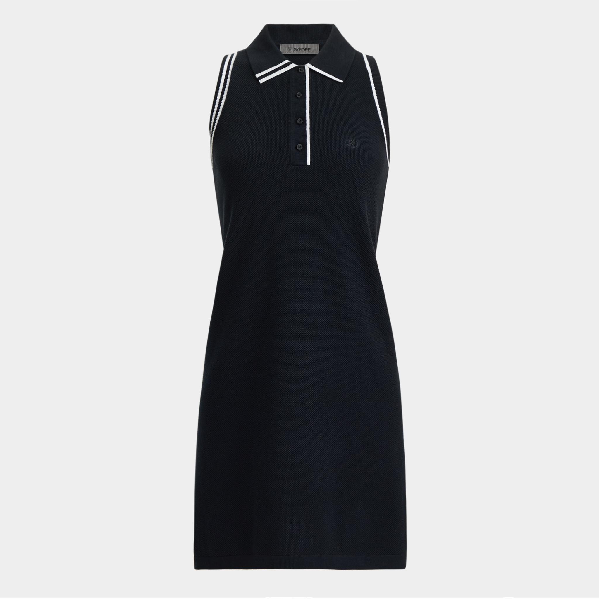 FULLY FASHIONED COTTON PIQUÉ SLEEVELESS POLO DRESS Product Image