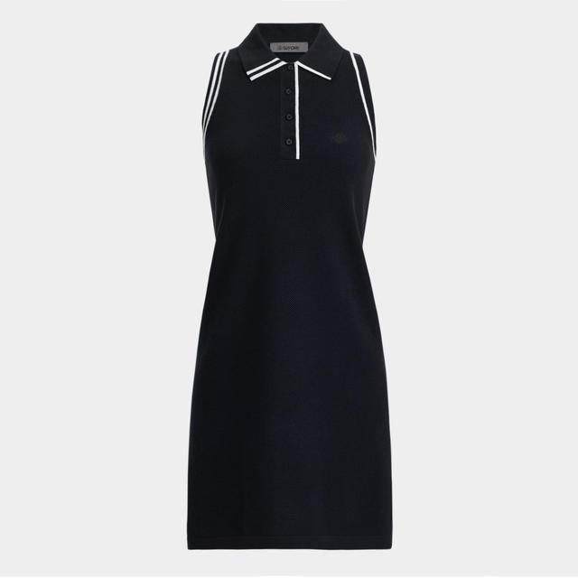 FULLY FASHIONED COTTON PIQUÉ SLEEVELESS POLO DRESS Product Image