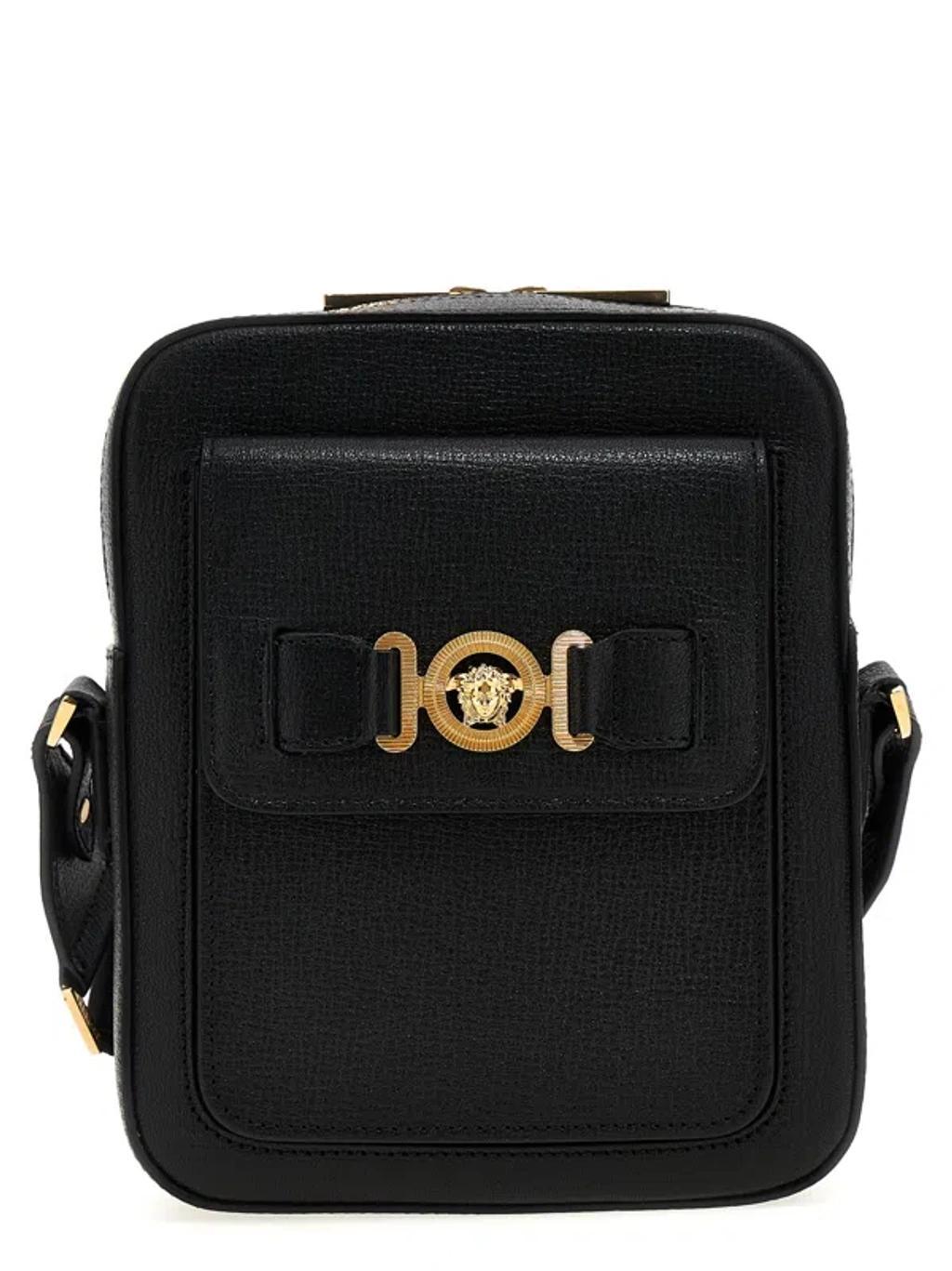 VERSACE Medusa Biggie Crossbody Bags Black Product Image