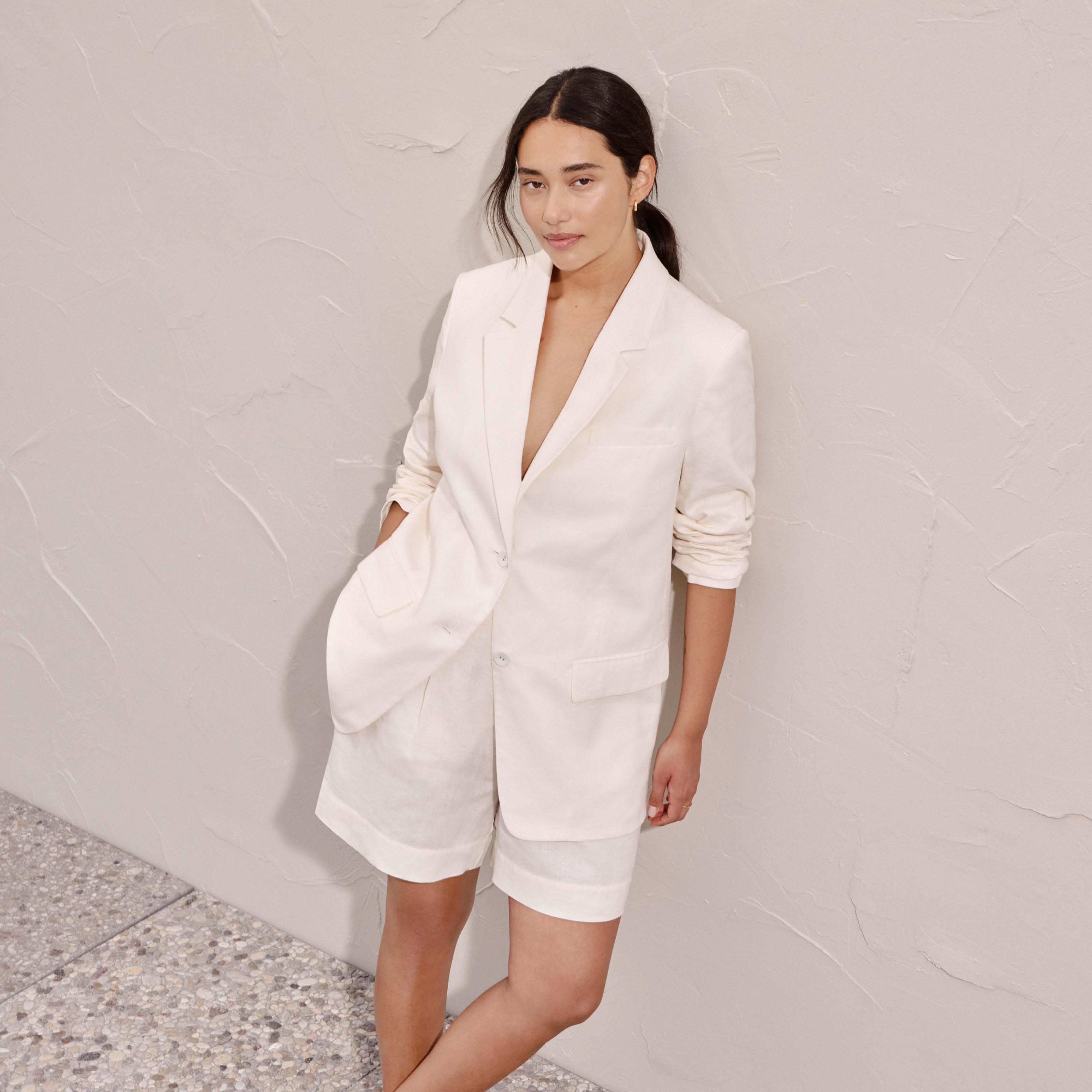 The Oversized Blazer in Linen Product Image