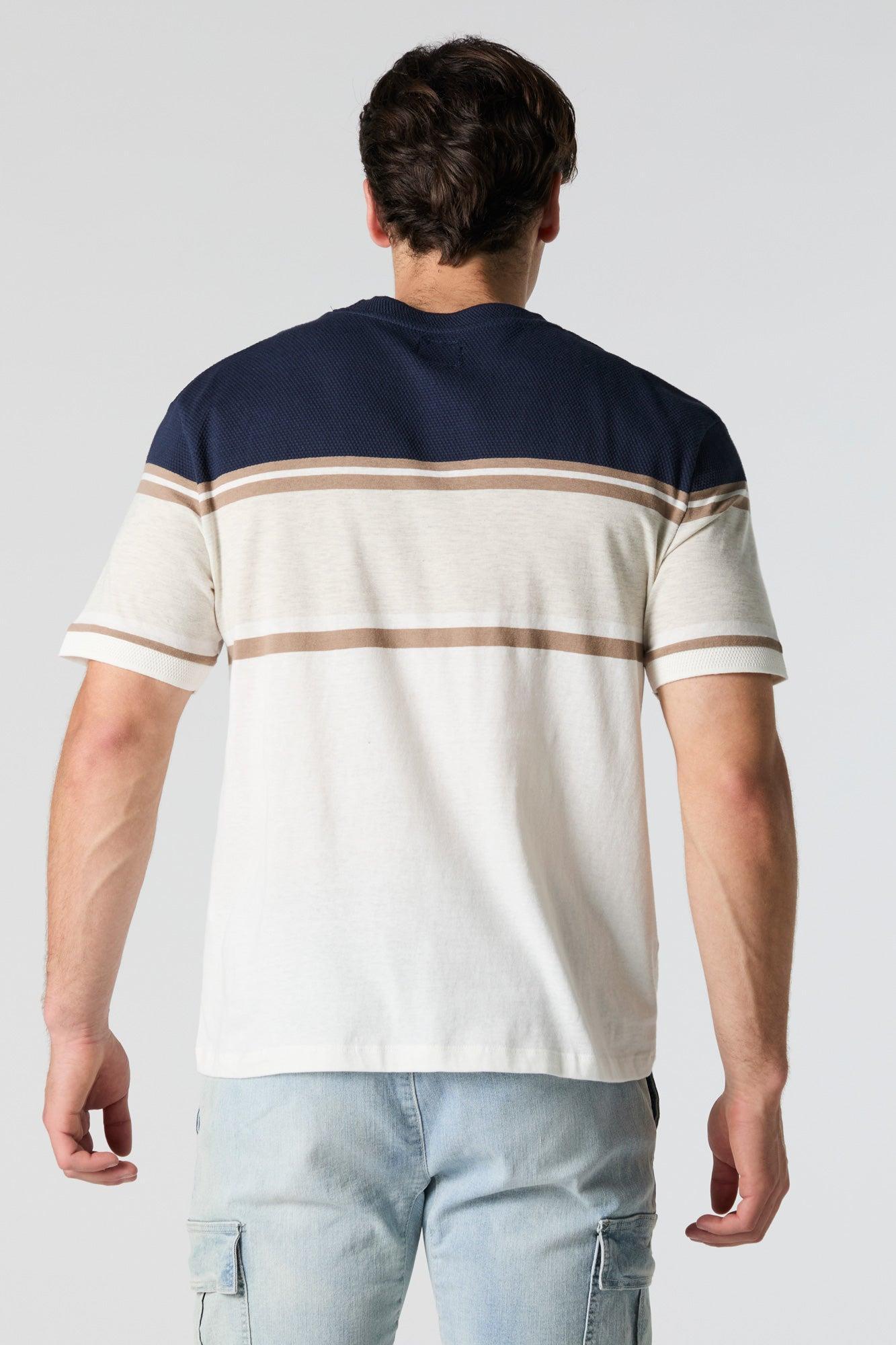 Colourblock Striped T-Shirt Male Product Image