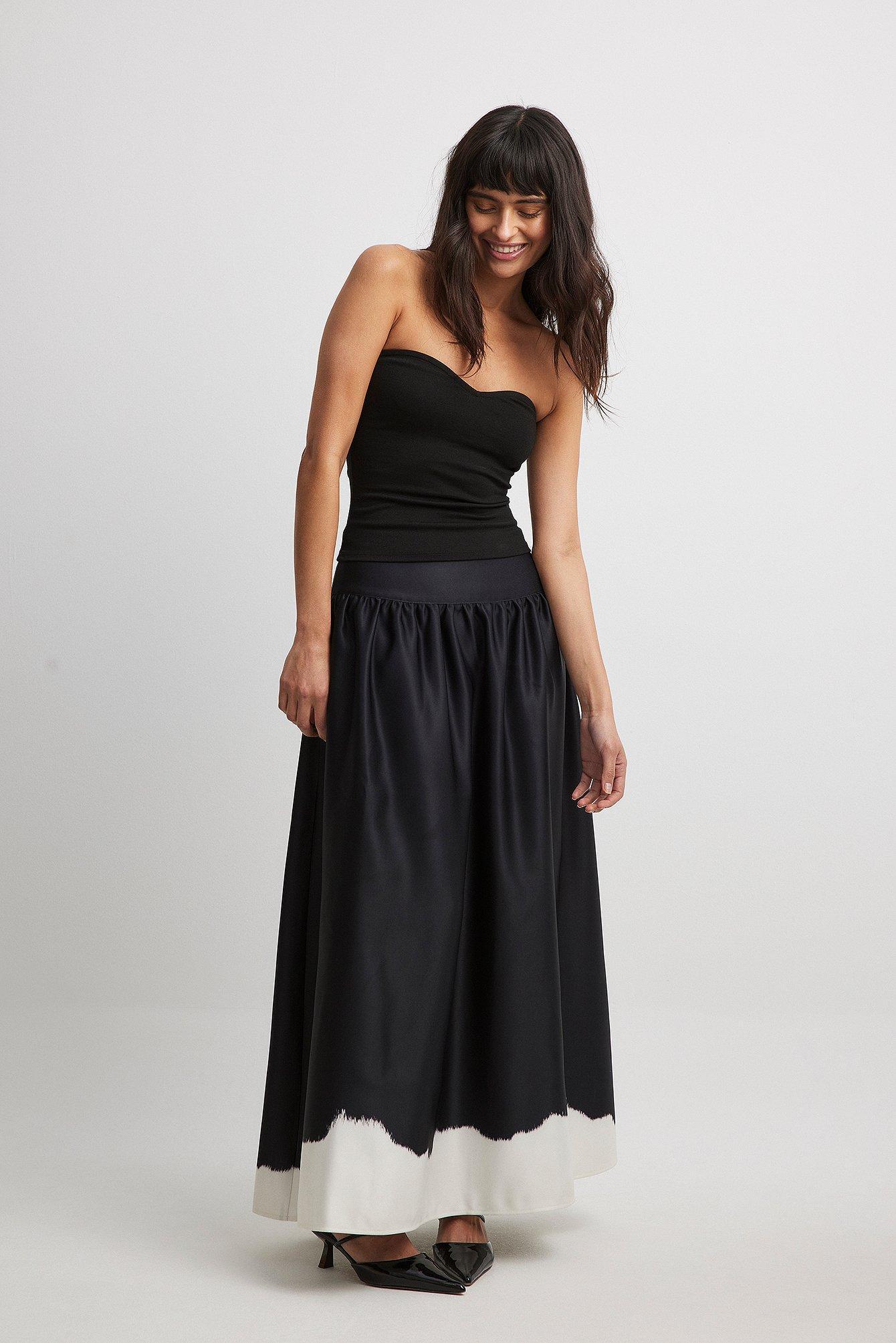 Wide Mid Waist Maxi Skirt Product Image