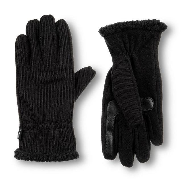 Womens isotoner Stretch Fleece Gloves with Sherpa Trim Product Image