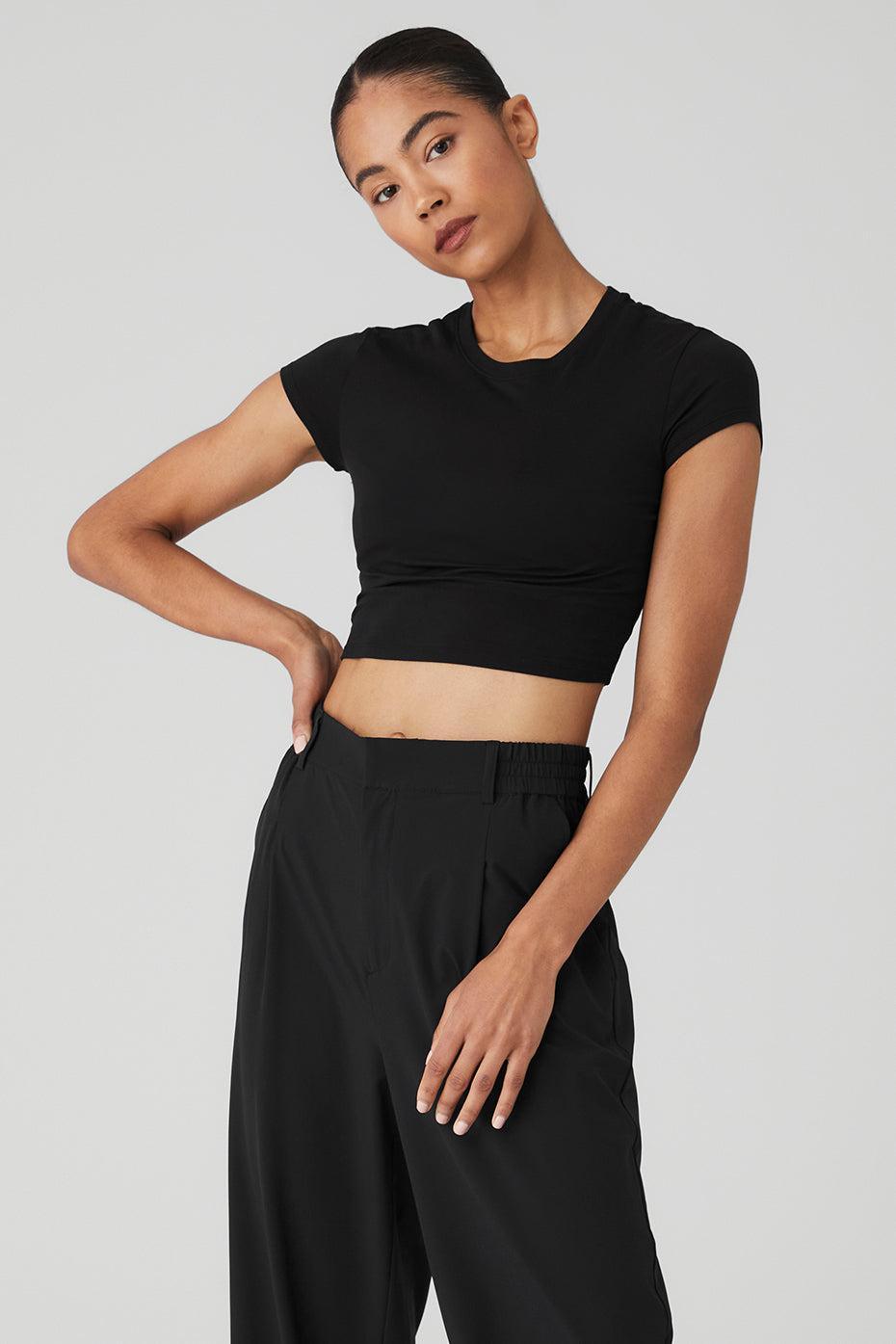 Alo Yoga | Alosoft Crop Finesse Short Sleeve Top Size: XS Product Image