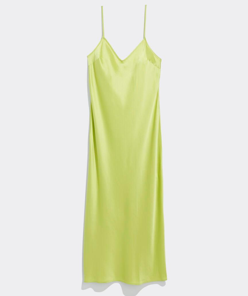 Satin Midi Slip Dress Product Image