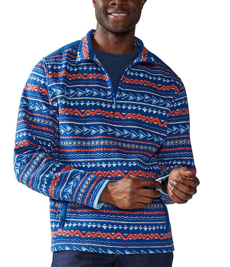 Chubbies Long Sleeve The Trail Mix Quilted Quarter-Zip Jersey Pullover Product Image