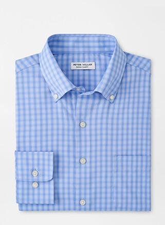 Peter Millar Mens Hawkes Performance Twill Sport Shirt | Color: Wisteria | Size: XXL Product Image