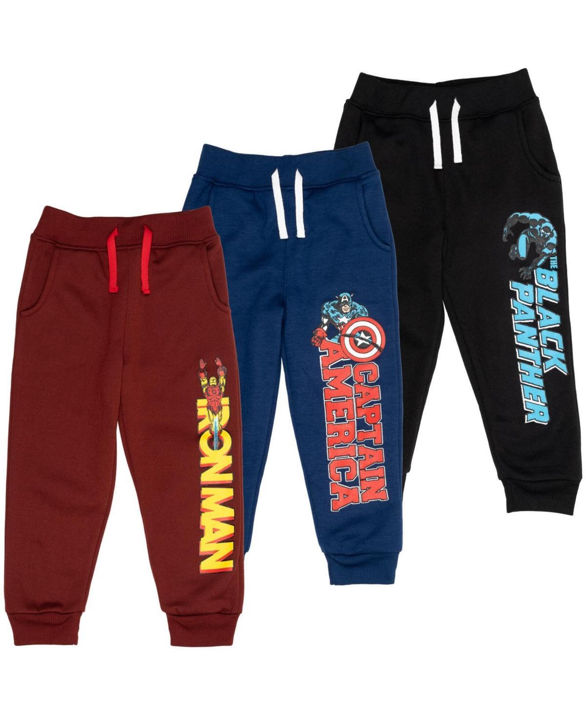 Marvel Toddler Boys Avengers Spider-Man Venom Iron Man Thor Fleece 3 Pack Jogger Pants Product Image