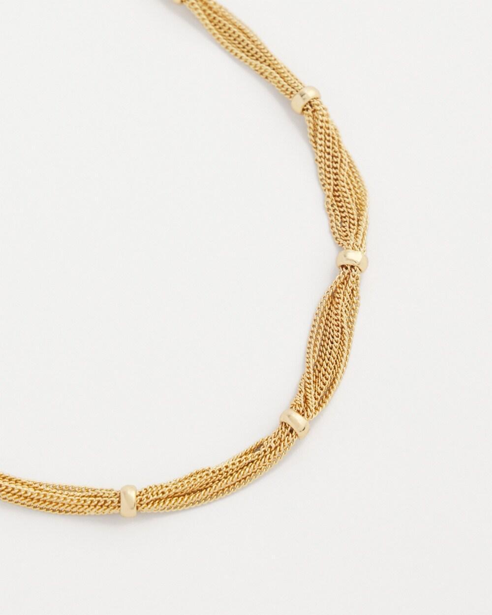 Gold Tone Single Strand Necklace Product Image