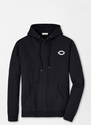 Peter Millar Mens University of Chicago Lava Wash Garment Dyed Hoodie | Color: Washed Black | Size: XXL Product Image