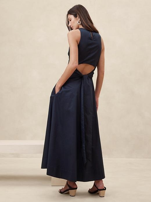 Stretch-Cotton Poplin Maxi Dress Product Image