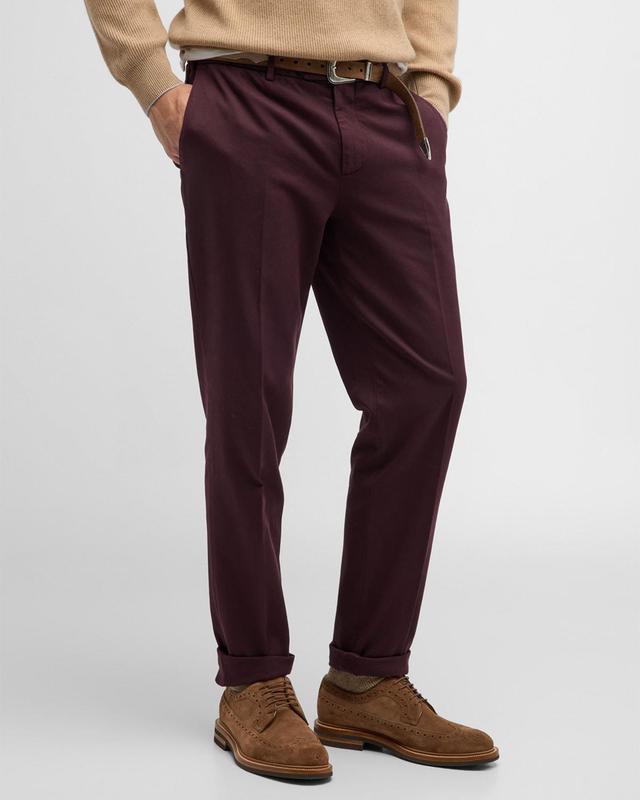 Mens Italian Fit Flat Front Pants Product Image