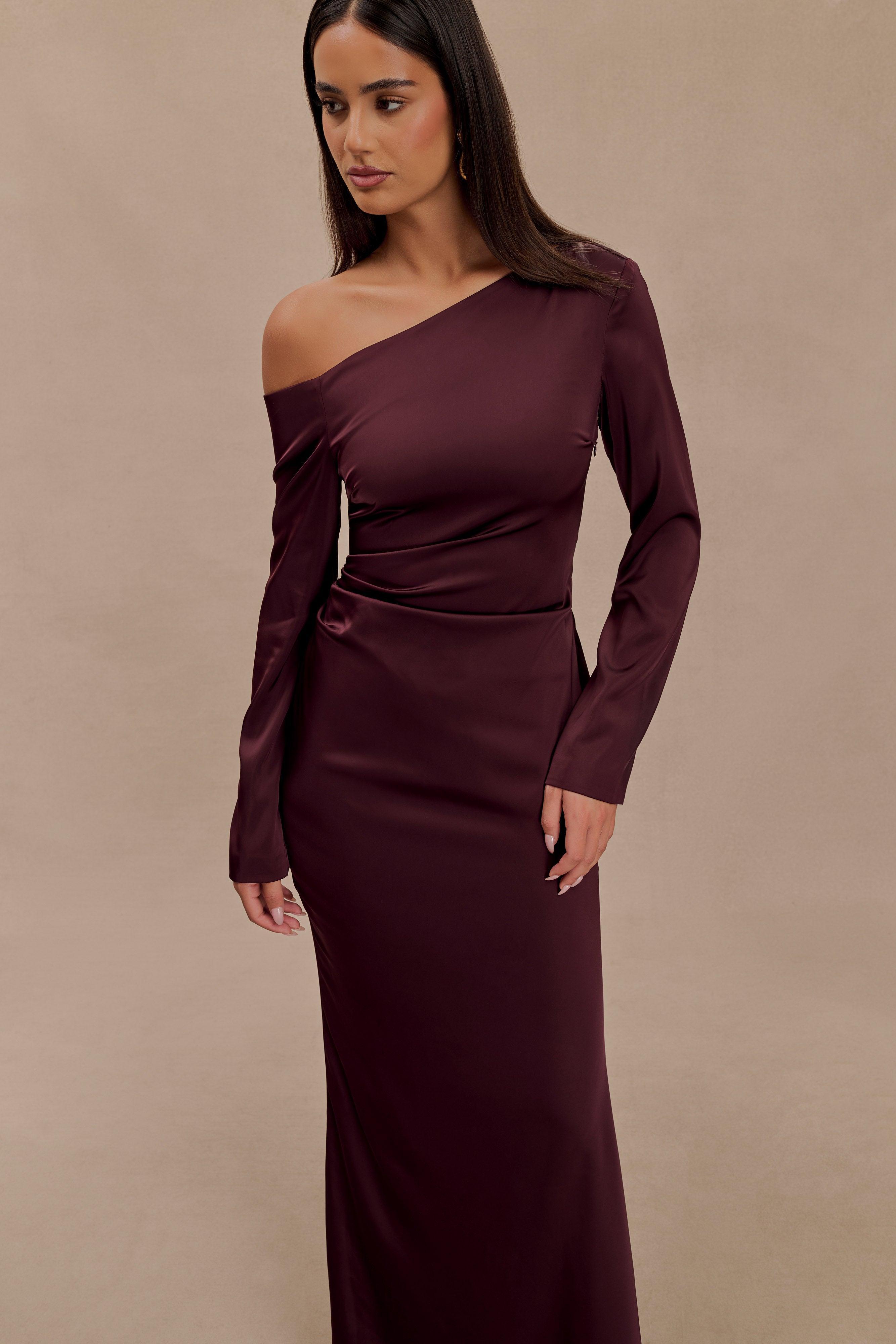 Avery Long Sleeve Maxi Dress - Plum Product Image