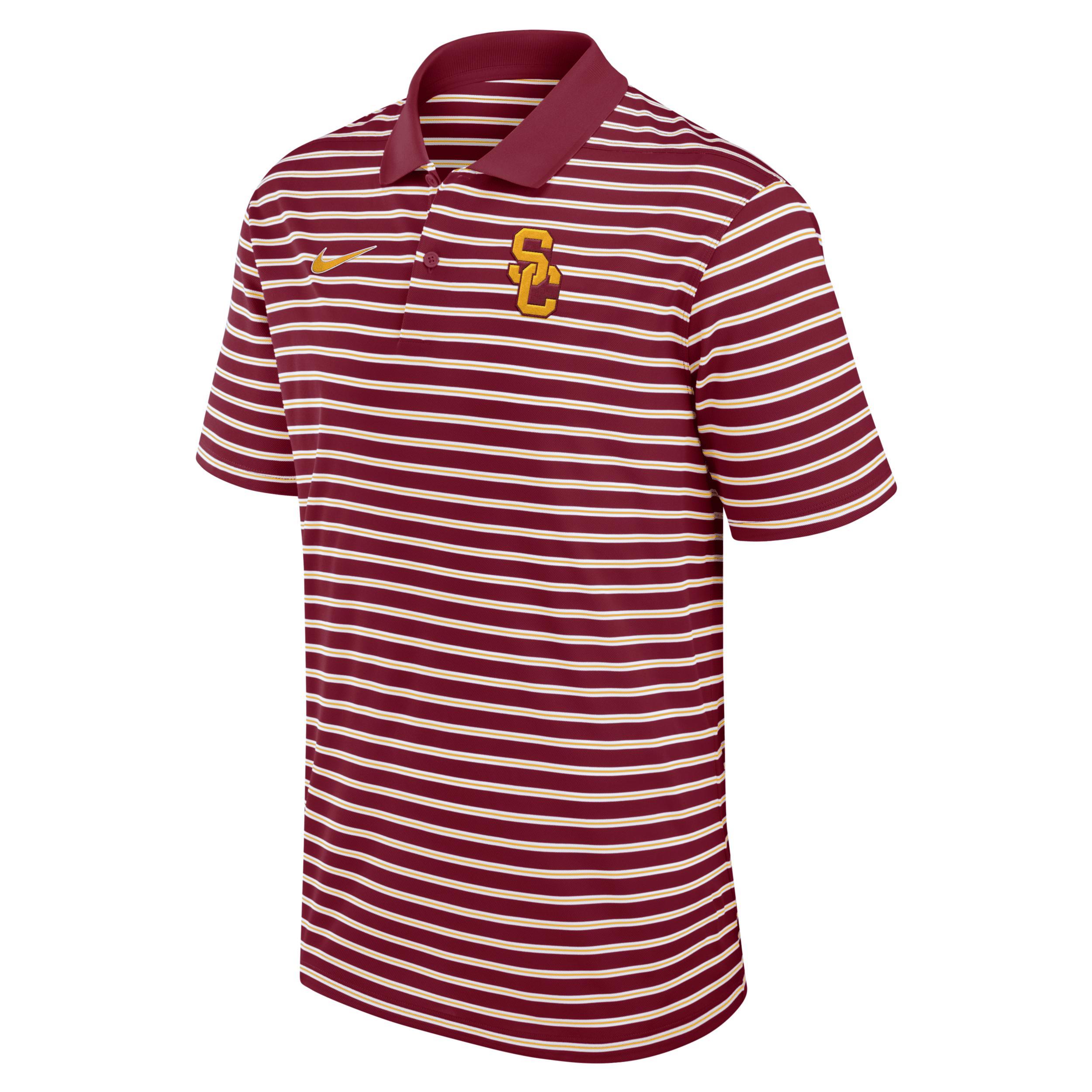 USC Trojans Primetime Victory Striped Nike Mens Dri-FIT College Polo Product Image