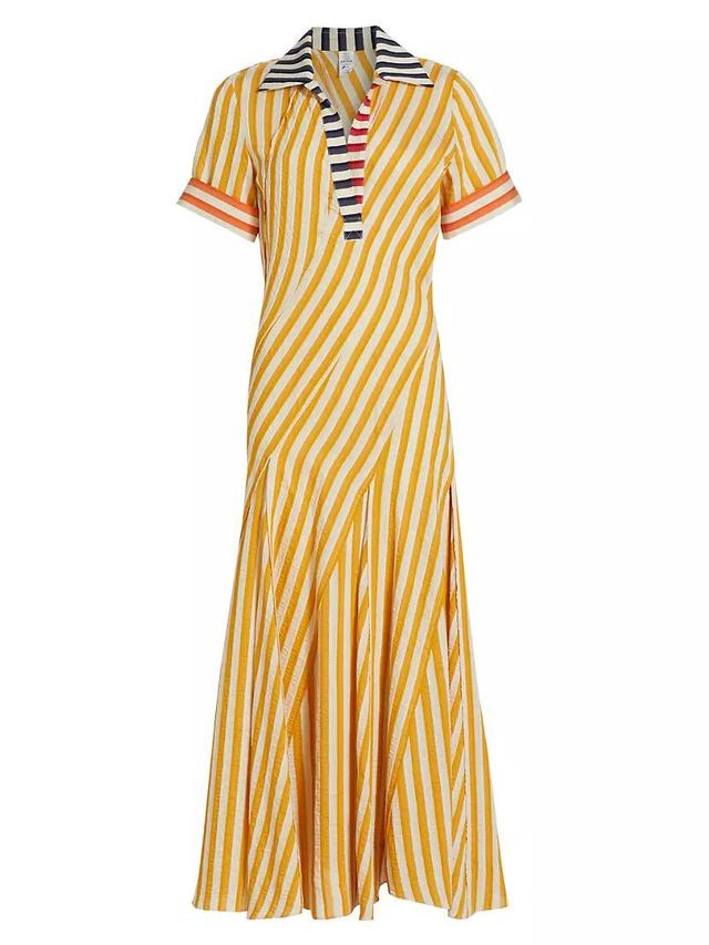 Plot Twist Striped Seersucker Maxi Dress Product Image