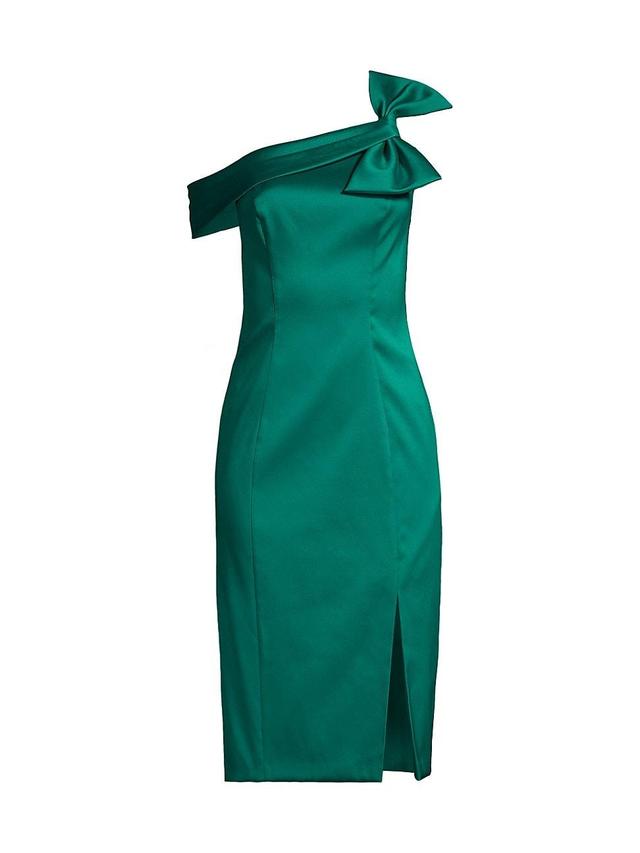 Aidan Mattox by Adrianna Papell One-Shoulder Stretch Mikado Sheath Dress Product Image