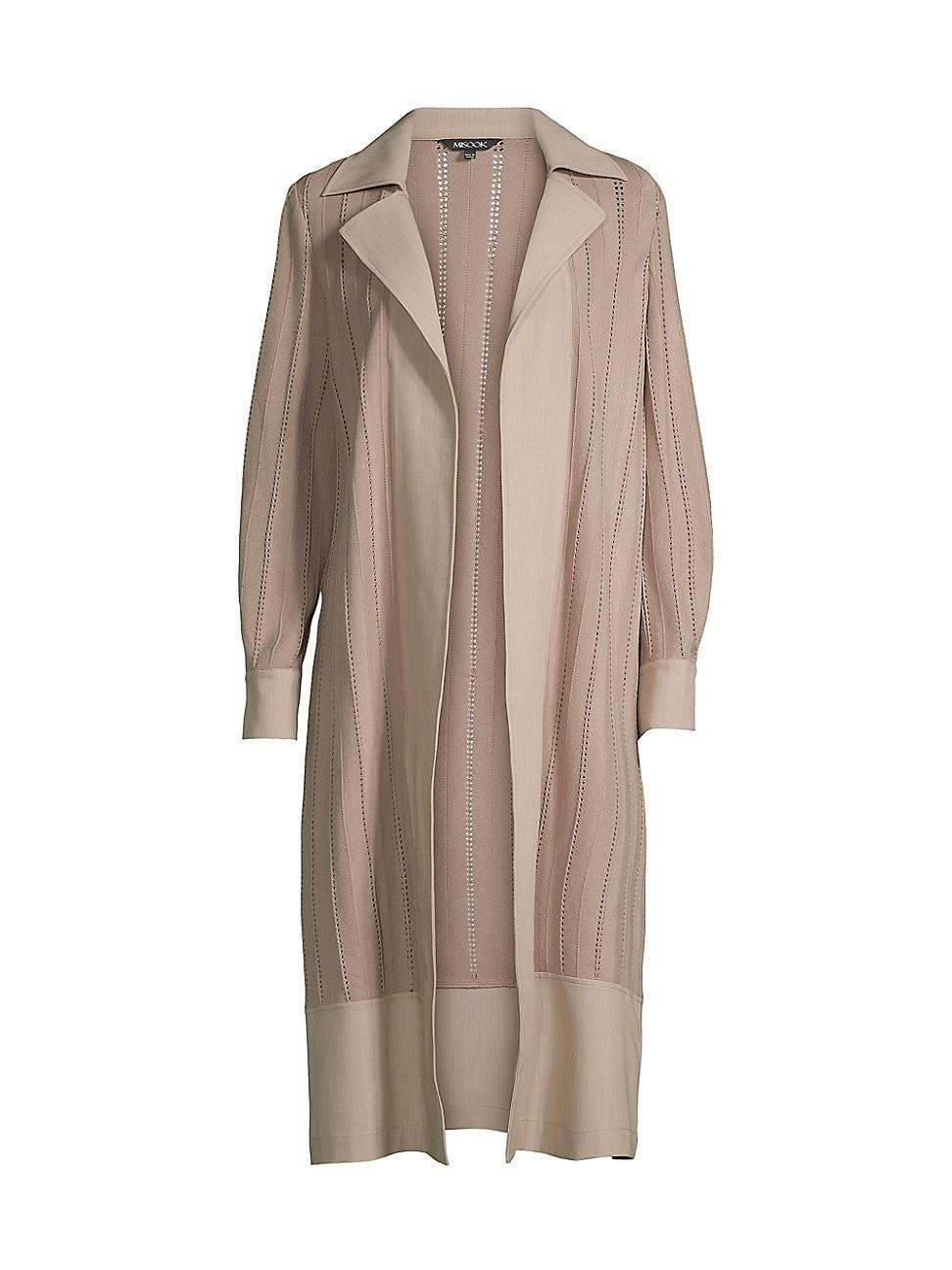 Womens Twill Knit Duster Jacket Product Image