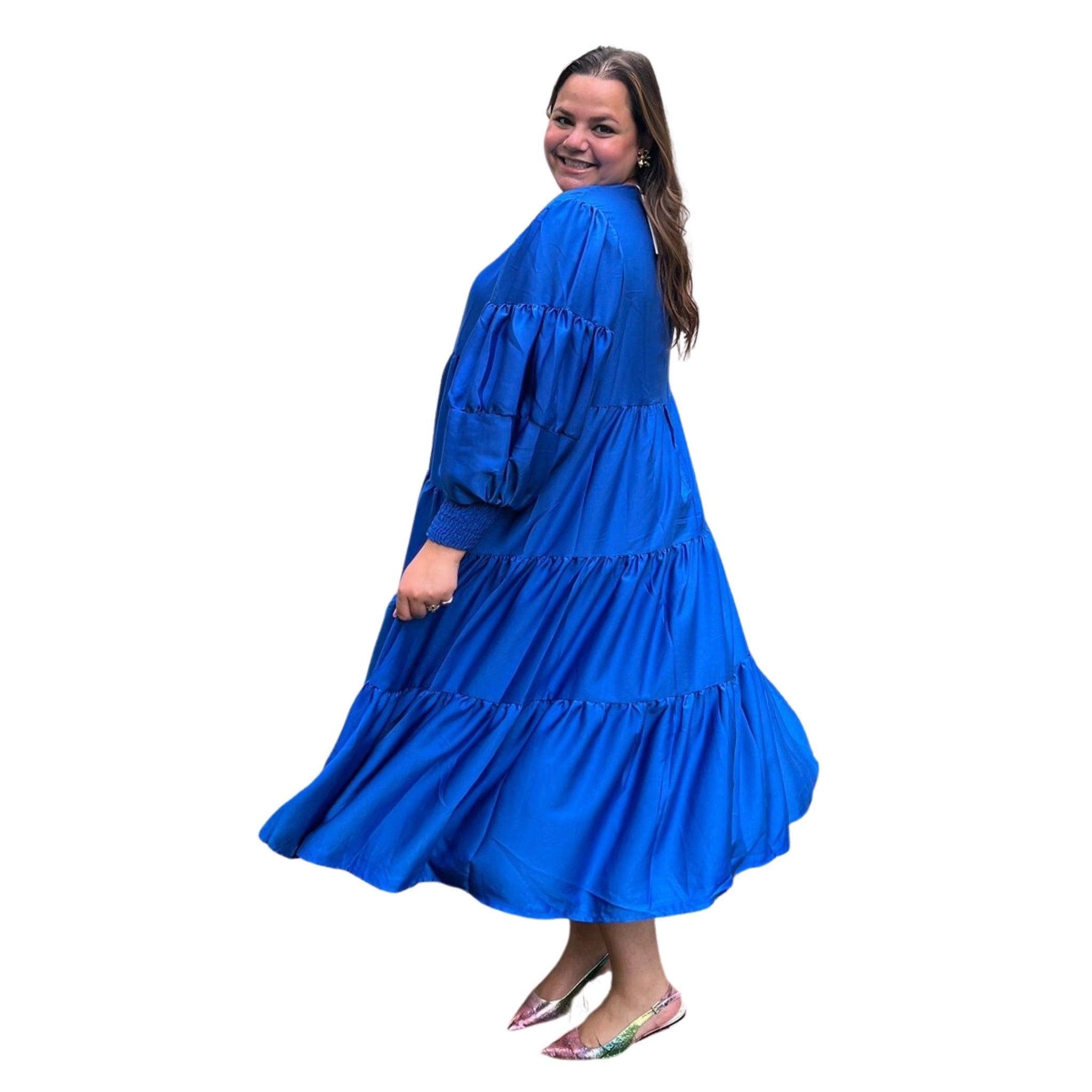 Swuun Sapphire Blue Ethereal Dress Product Image