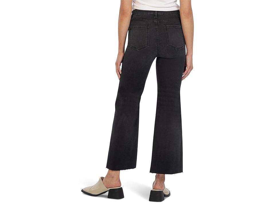 KUT from the Kloth Meg High-Rise Fab Ab Wide Leg Raw Hem in Experiences (Experiences) Women's Jeans Product Image