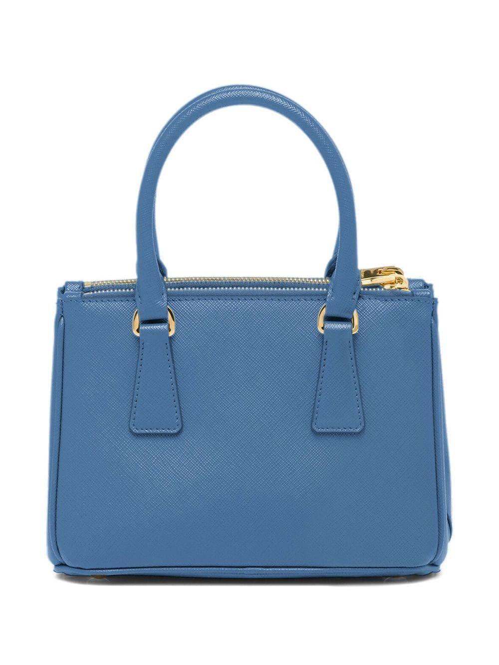 Galleria Saffiano Leather Mini-bag In Blue Product Image