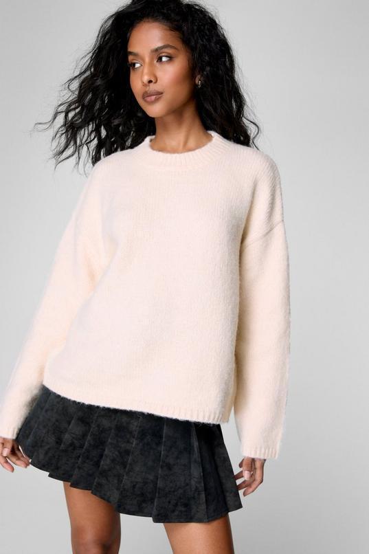 Oversized Crew Neck Sweater   Product Image